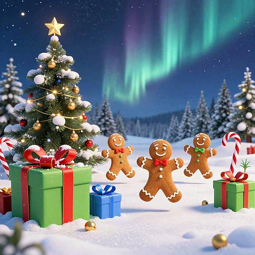 Whimsical Christmas Tree Celebration