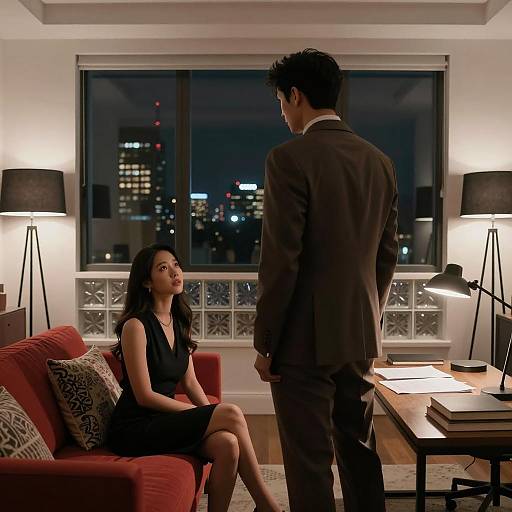 Romantic Evening in a Modern Apartment