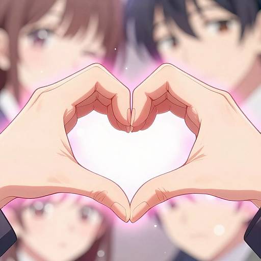 Anime Hands Forming Heart Sign