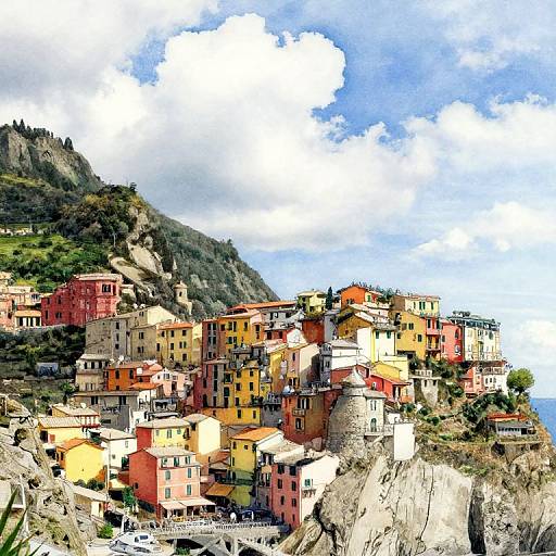 Da Vinci Style Cinque Terre Sketch