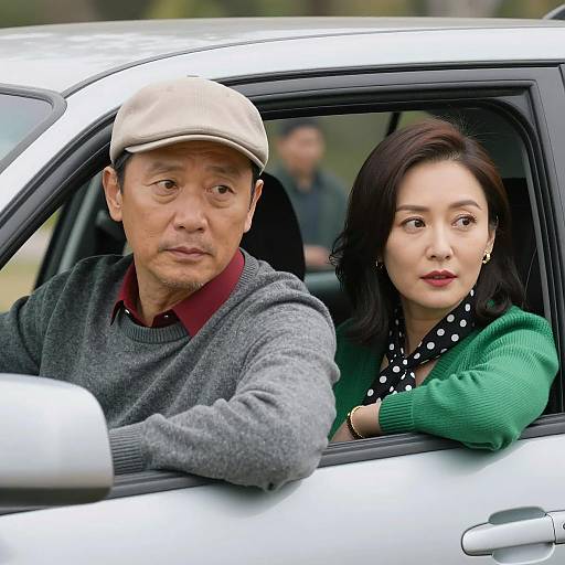 Couple in Car: A Candid Moment