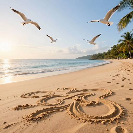 Tropical Beach with AI Artistry