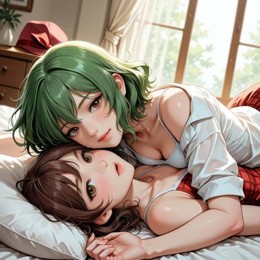 Two Girls with Distinctive Features