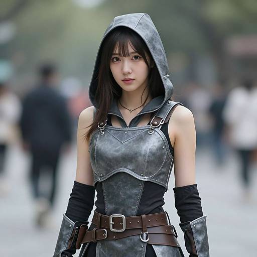 Realistic Hooded Armor Portrait