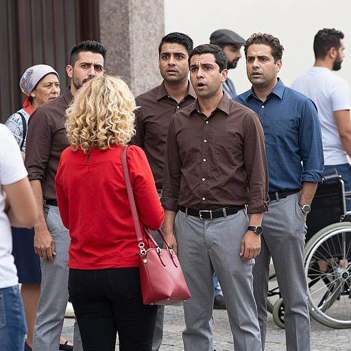 Vibrant Crowded Street Scene Photography