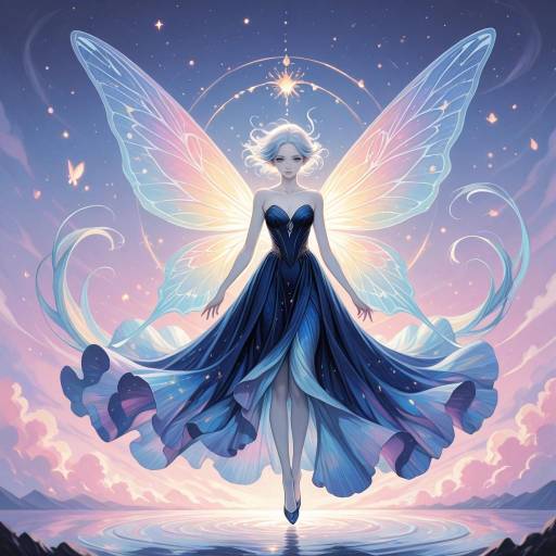 Elegant Fairy with Iridescent Wings