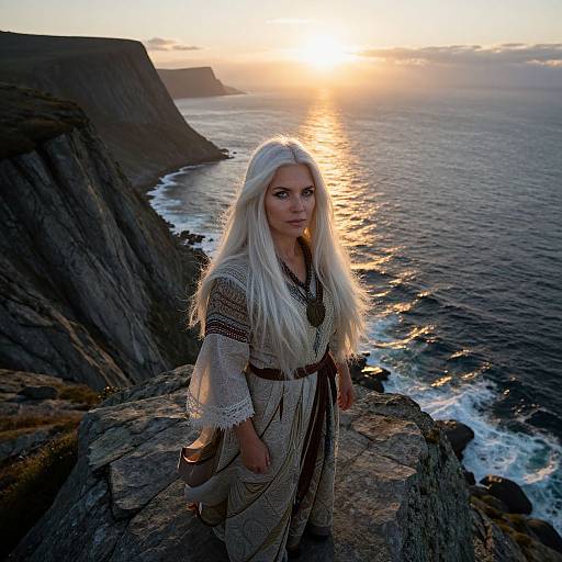 Mystical Pacific Islander Above Norway Coast