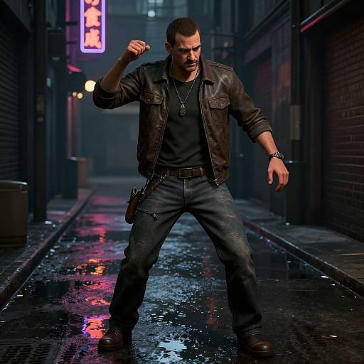 Max Payne Style Dark Alley Scene