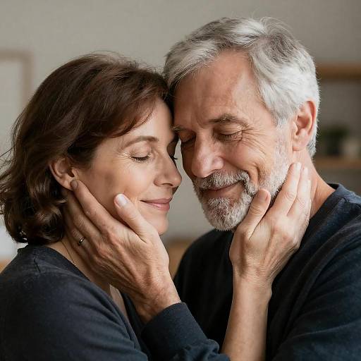 Emotional Embrace of a Loving Couple