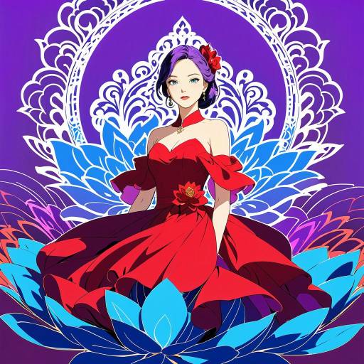 Elegant Woman in Red Dress Portrait Elegant Woman in Red Dress Portrait