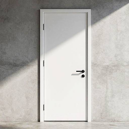 Minimalist White Door with Hidden Hinges