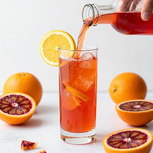 Vibrant Blood Orange Soda Pour