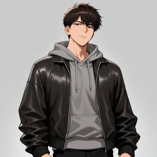 Youthful Boy in Casual Attire Portrait Youthful Boy in Casual Attire Portrait