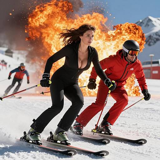 Intense Ski Action Poster Design