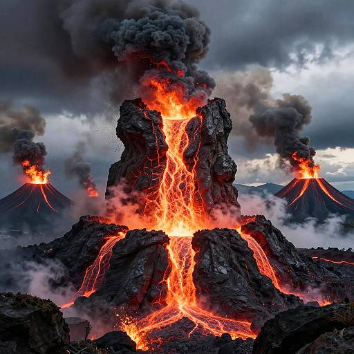 Epic Giant Lava Monster Rising