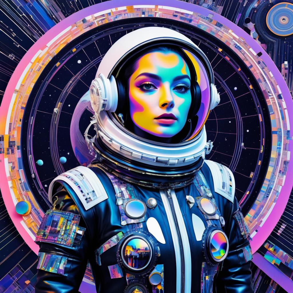 Futuristic Self-Portrait of Cosmic Exploration