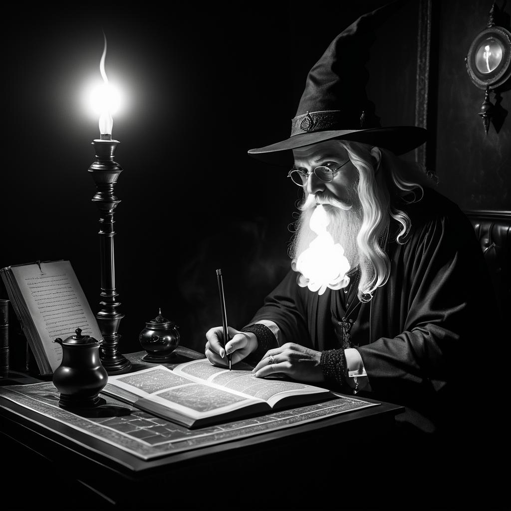 Noir Wizard Crafting a Spellbook Bestseller