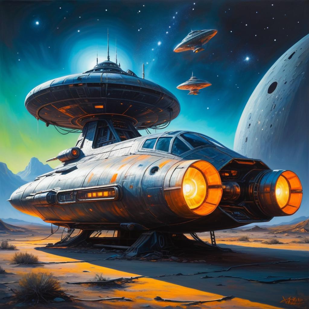 Lively Abandoned Spaceships in Dystopia