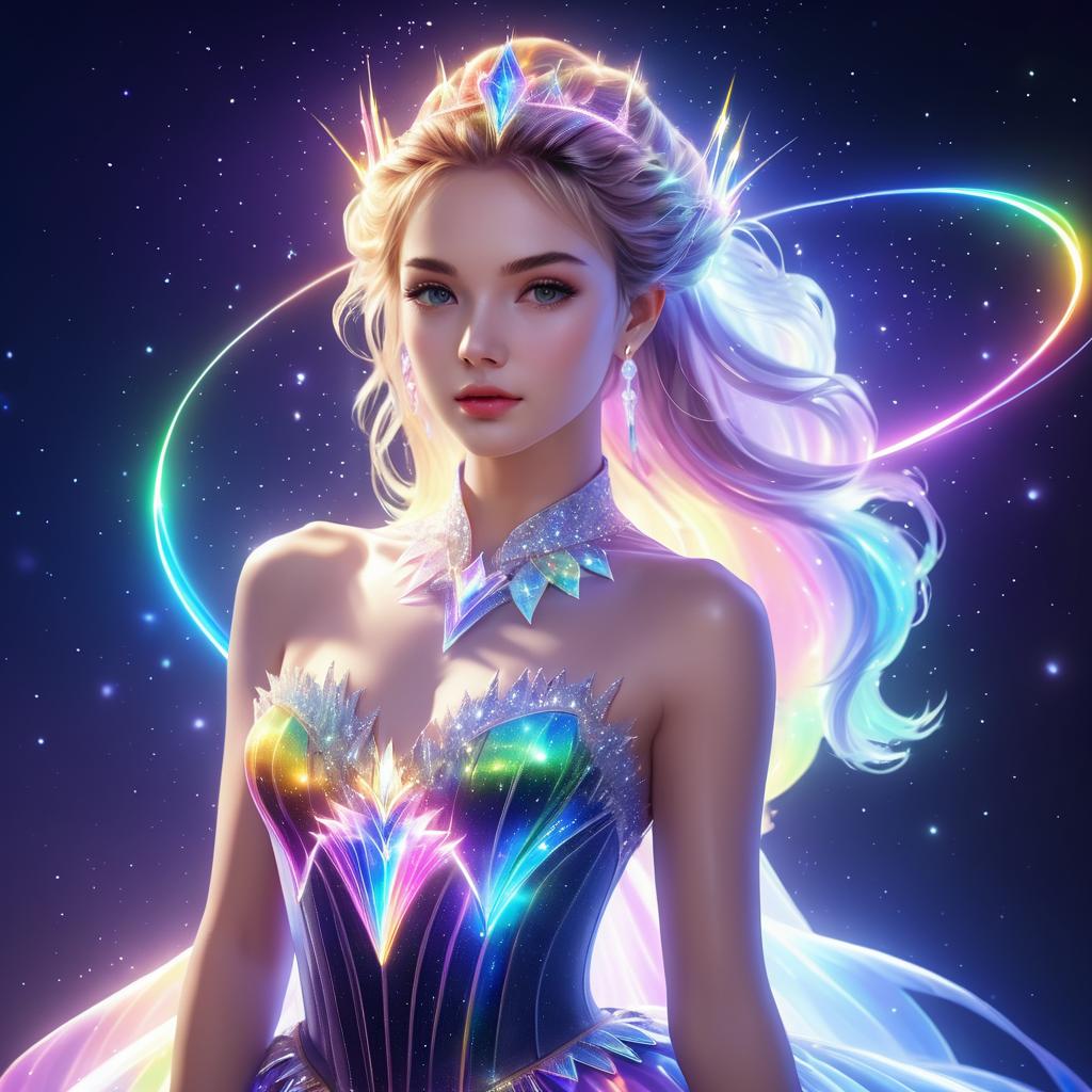 Celestial Princess in Radiant Fantasy Art