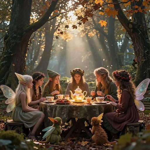 Enchanted Forest Tea Party at Dawn