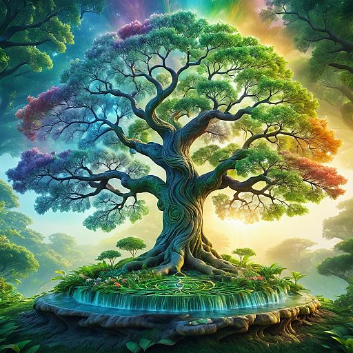 Stunning Watercolor Tree of Life Art Stunning Watercolor Tree of Life Art