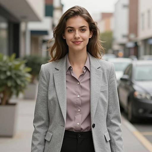 Confident Business Casual Woman Outdoors