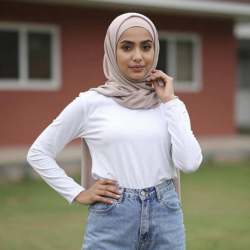 Confident Young Woman in Hijab