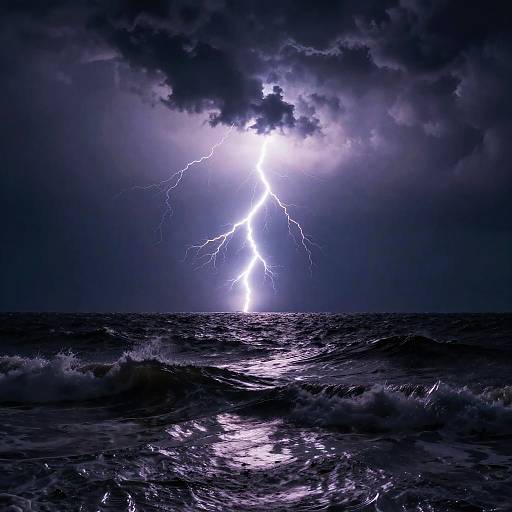 Dramatic Stormy Ocean Digital Art