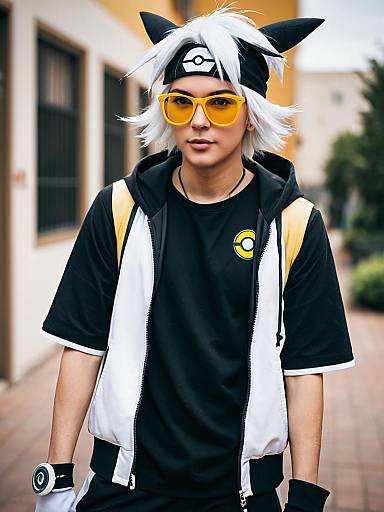 Lifestyle costume photo of Guzma (pokemon). Cosplay clothes
