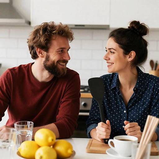 Cozy Kitchen Portrait of a Couple
