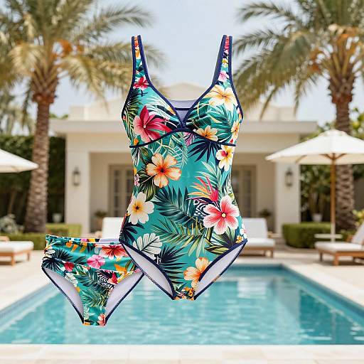 Elegant Tropical Swimwear Catalog Shoot