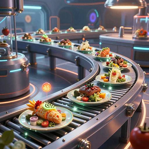 Futuristic AI-Generated Fantasy Cuisine
