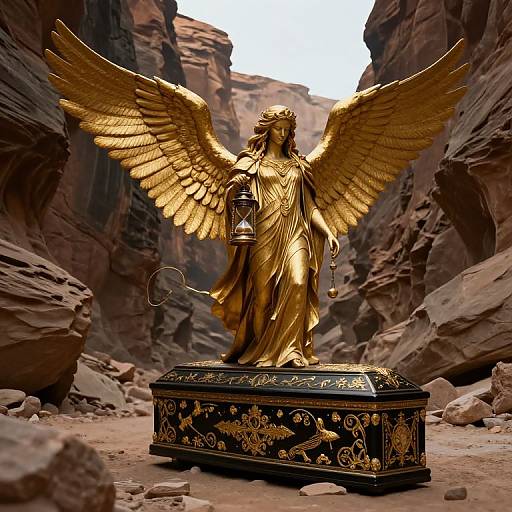 Majestic Timekeeper in Rugged Canyon