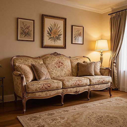 Cozy Vintage Living Room Scene