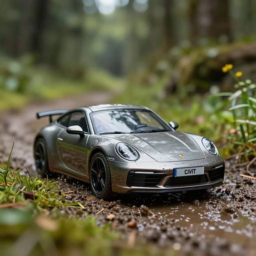 Close-Up Porsche 911 GTS Miniature