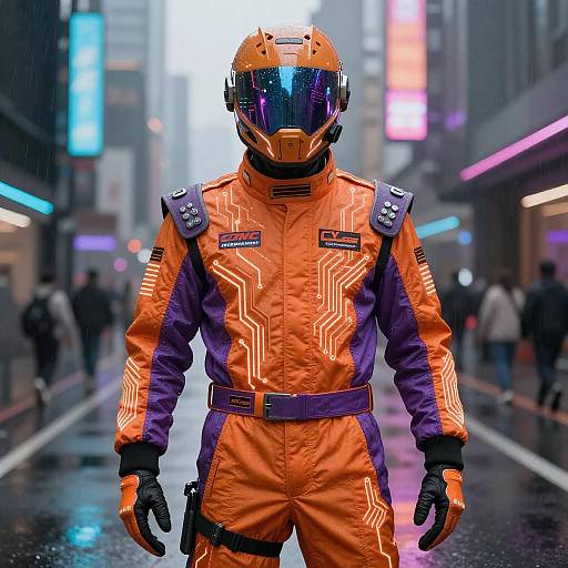 Cyberpunk Neon Racing Suit