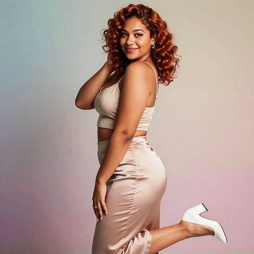 Caramel Skin, Copper Curls Portrait