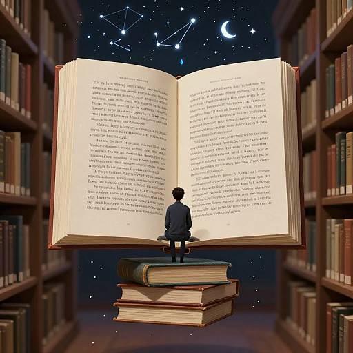 Librarian with Mystical Floating Archive