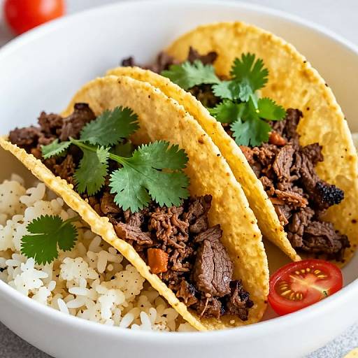 Vibrant Ground Beef Taco Bowl Close-Up