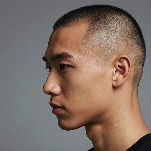Sleek Shaved Head Fashion Profile