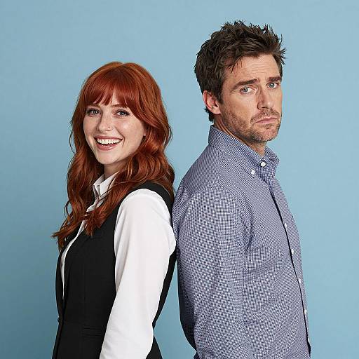 Back-to-Back Portrait of a Couple