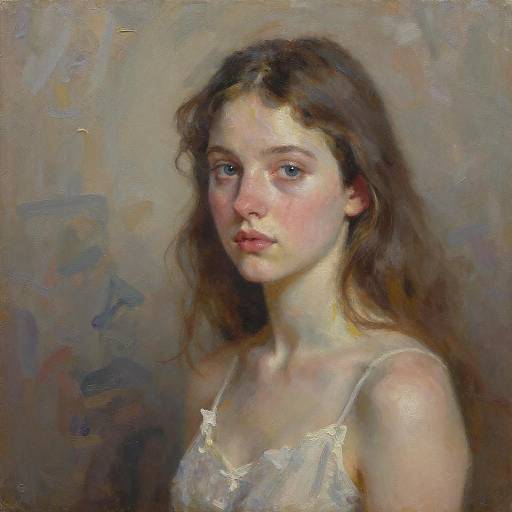 Masterpiece Oil Painting of 20yo Girl