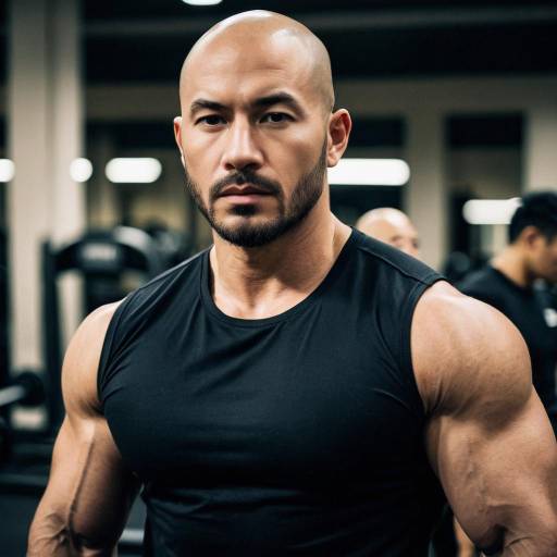 Realistic Male Workout Shirt Portrait