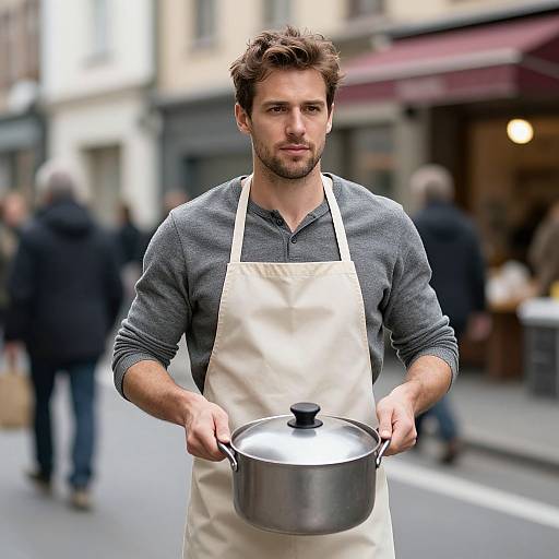 Saucepan Man in Apron Costume