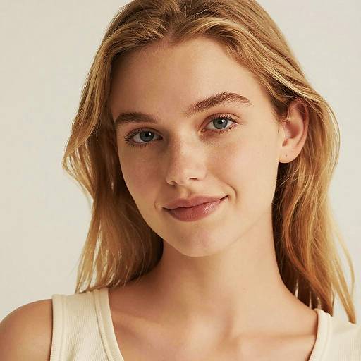 Blonde Girl in Warm Casual Portrait