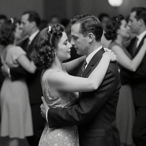 1940s Intimate Dance Floor Embrace