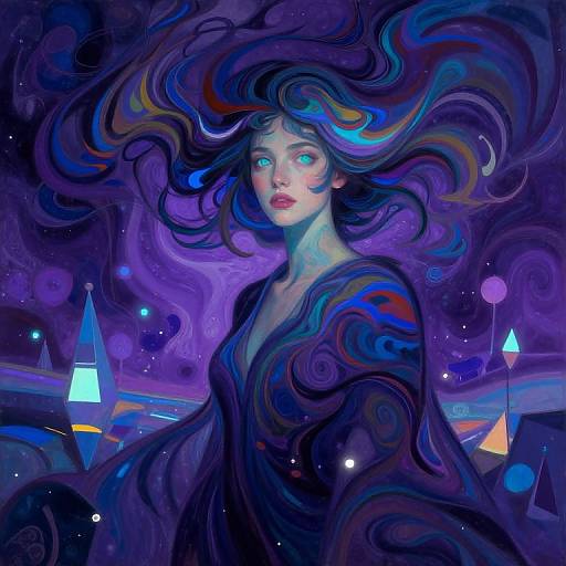 Kandinsky-Inspired Enchanting Abstract Portrait