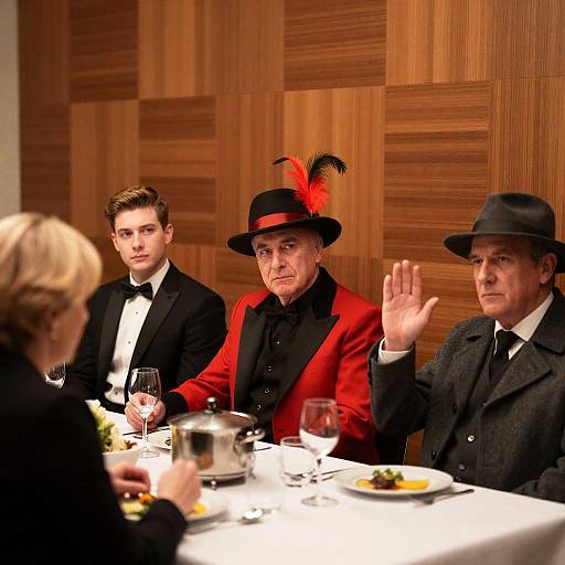 Formal Dinner Party with Unique Attire