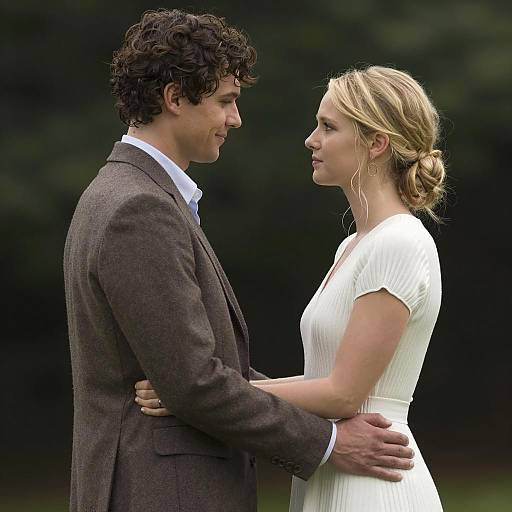 Couple Standing Close Facing Each Other