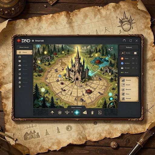 Medieval Fantasy DND Map Maker Interface